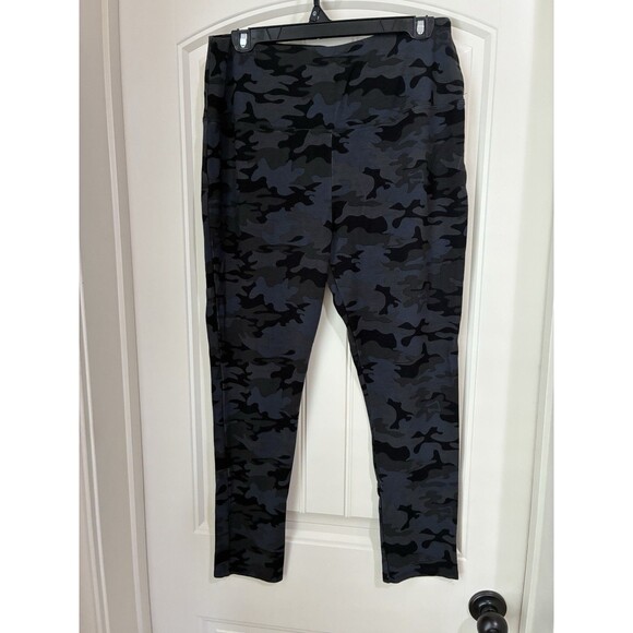 Rachel Zoe Black Gray Camo High Rise Tummy Control  Athletic Leggings Size XL - Picture 1 of 2